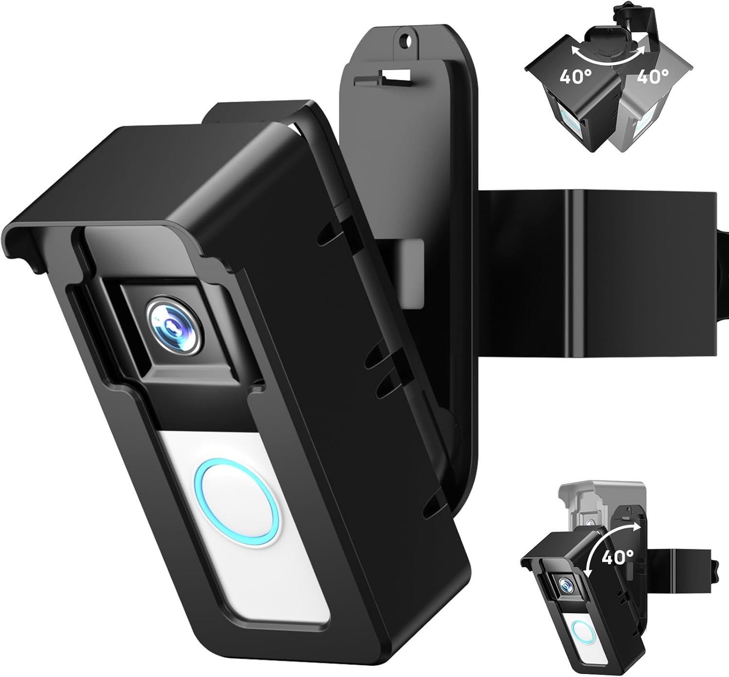 Video Doorbell Mount for Ring/Blink, 2025 Upgrade Doorbell Camera Mount with Tr