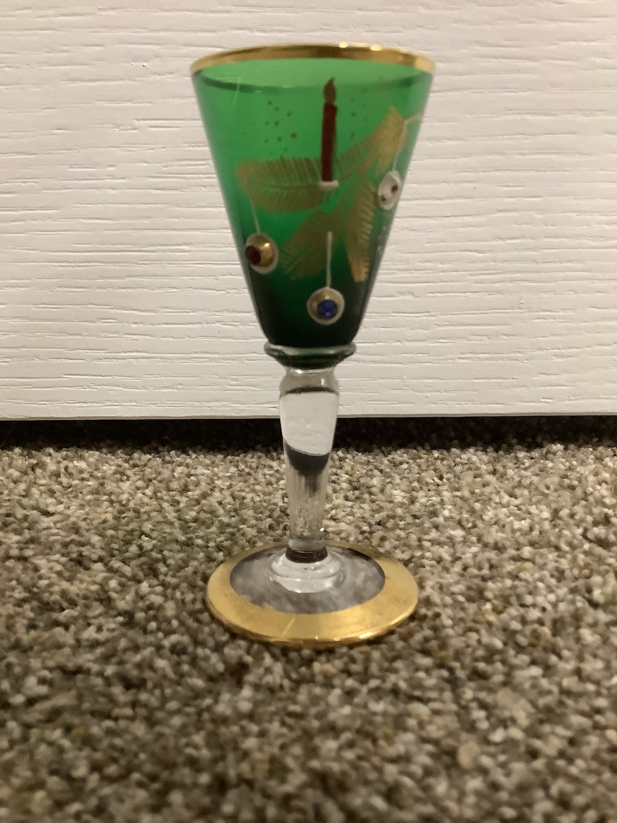 Small Christmas Glass 4” Tall