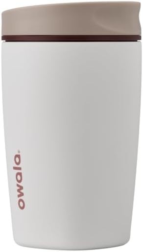 Owala Smoothsip Slider Insulated Stainless Steel Coffee Tumbler, Reusable Iced C