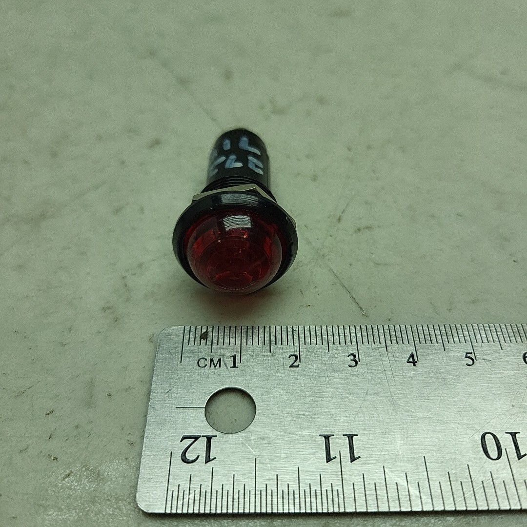 3 Pack Panel Mount Jumbo Neon Lamp Assembly Red Lens 272-710