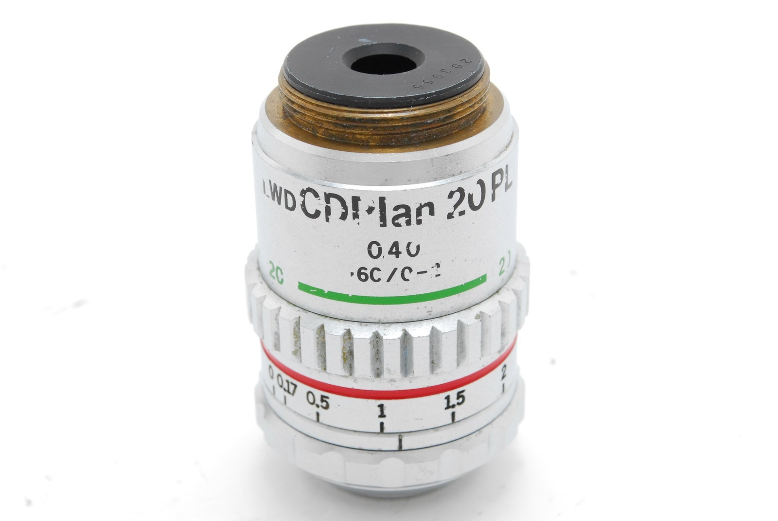[AS-IS] Olympus LWD CD PLAN 20 PL 0.40 / 0-2 Microscope Objective From JAPAN