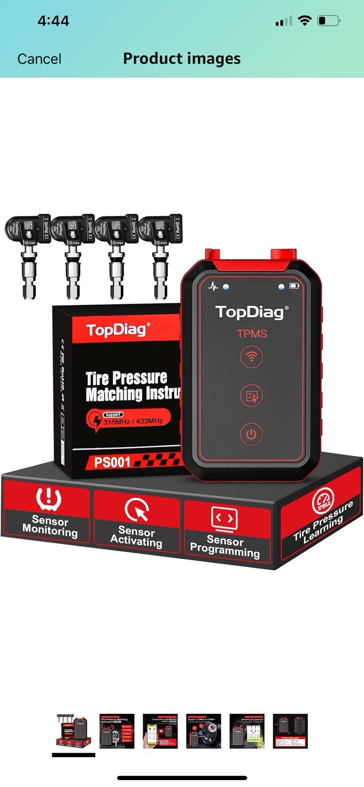 PS001 TPMS Programming Tool Tire Pressure Matching Instrument