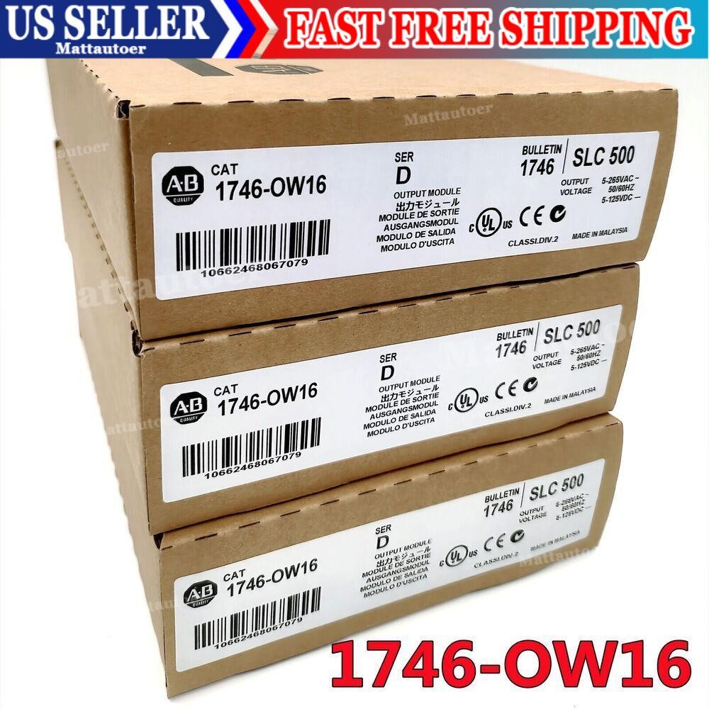 Allen Bradley Factory Sealed AB 1746-OW16 Ser D 1746-0W16 SLC500 Relay Output