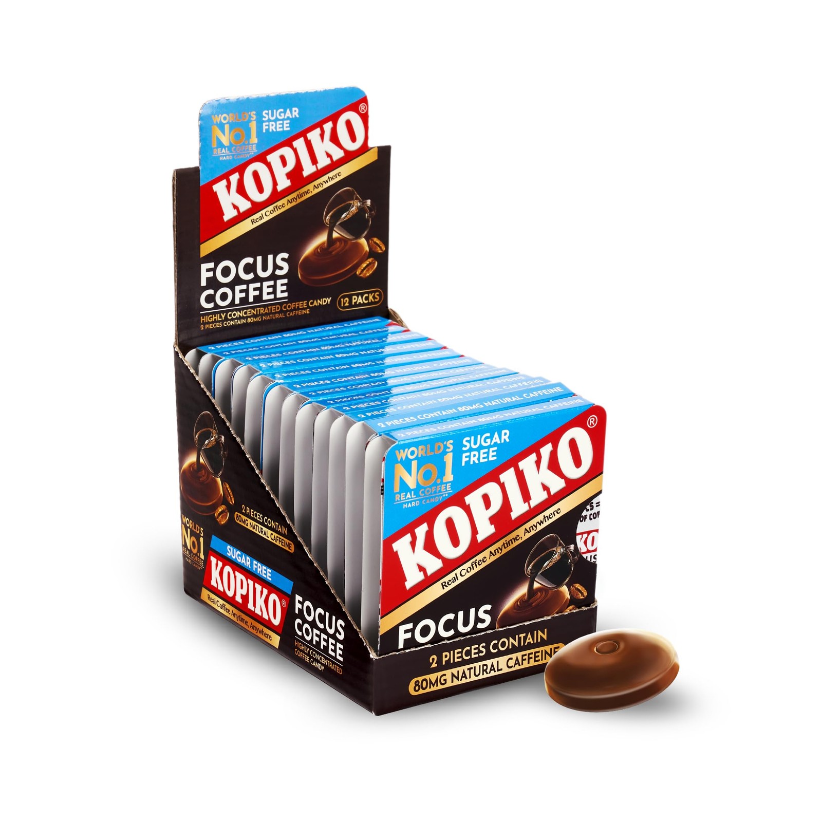 "80mg Caffeine Coffee Candy – Sugar-Free Energy Boost with Indonesian Flavor"