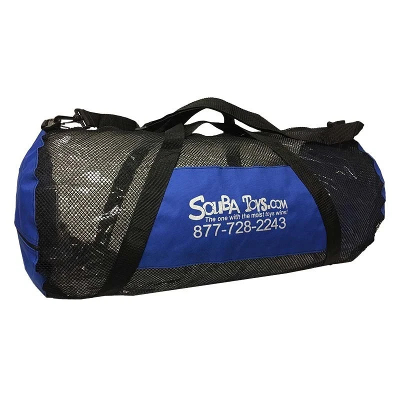 Meshed Duffle Bag Aqua Blue