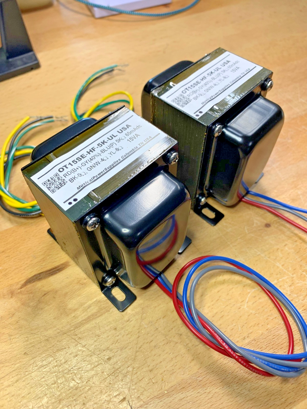 Pair of OT15SE-HF-5KUL SE HiFi Output Xfmr 5K x 4/8Ohm 40%UL 65mADC