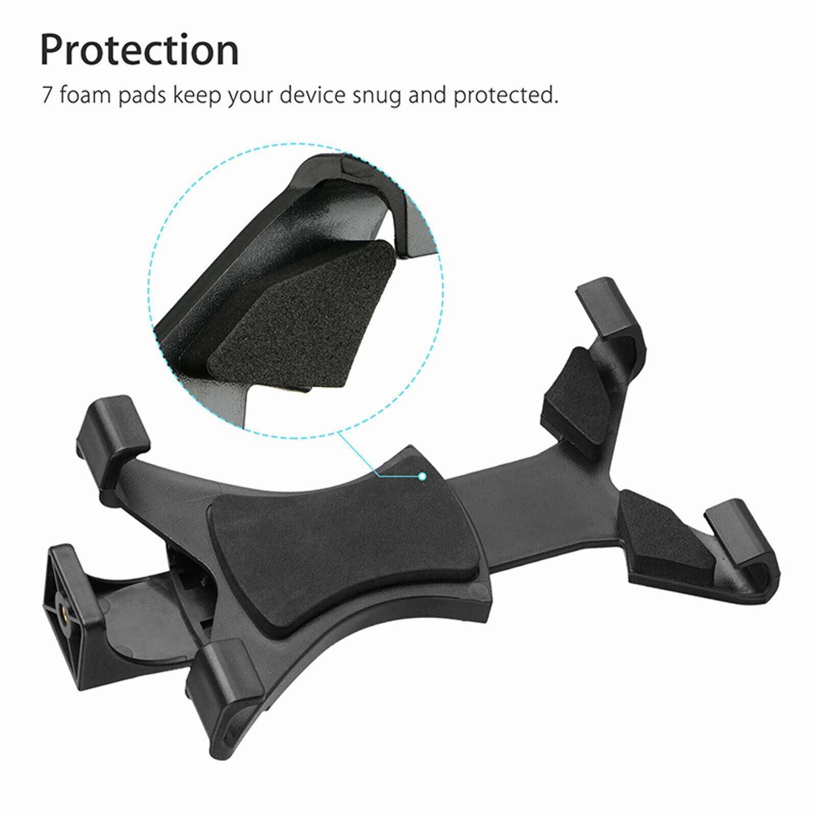 1/4in Thread Adjustable 7-10" Tablet Tripod Mount Adapter Clamp Holder Bracket