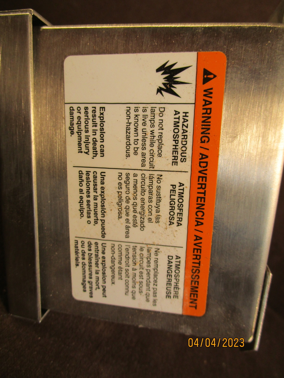 Stainless Steel On/Off Selector Switch Box NOS