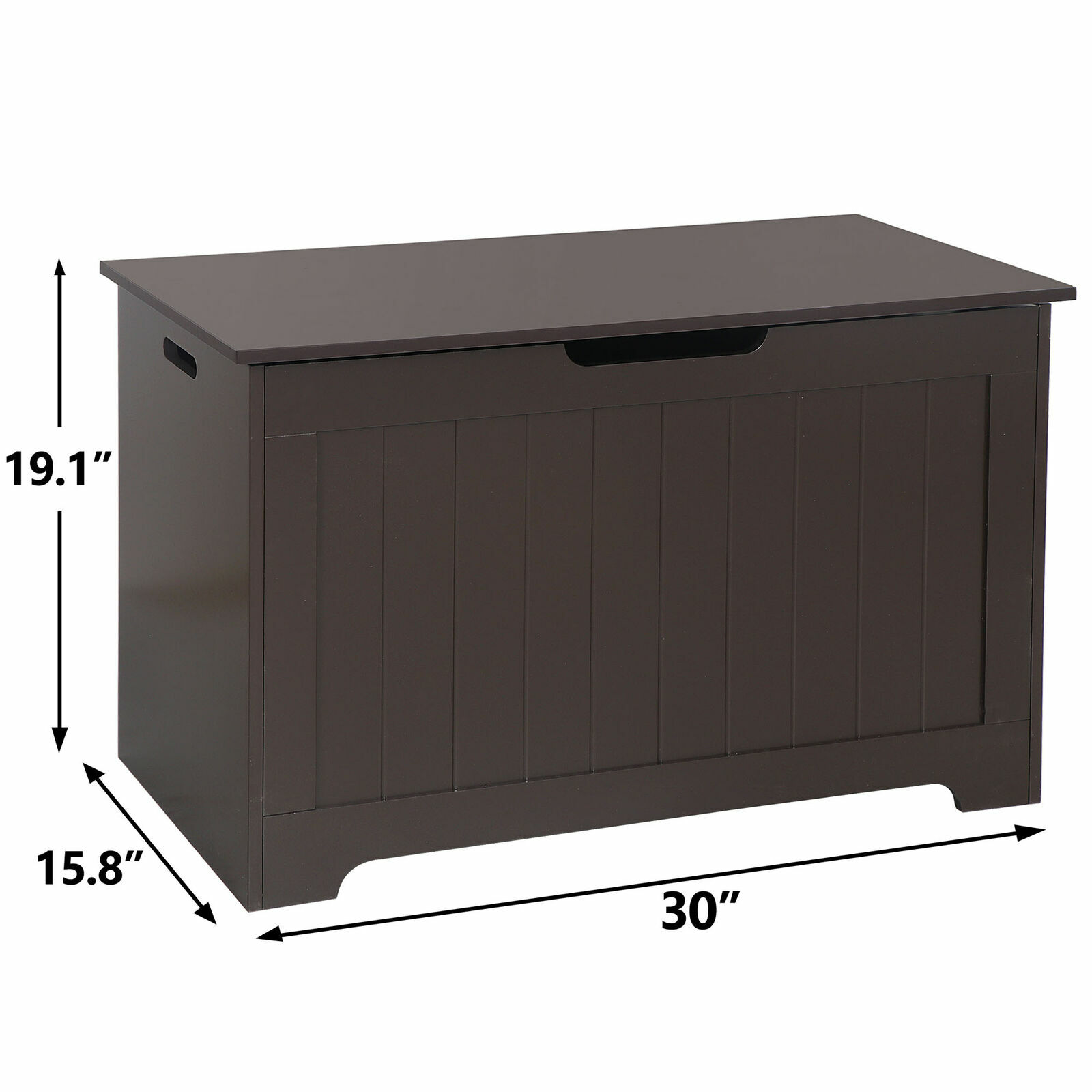 Toy Box Entryway Storage Chest Bench w/2 Safety Hinge Organizer Furniture Wooden