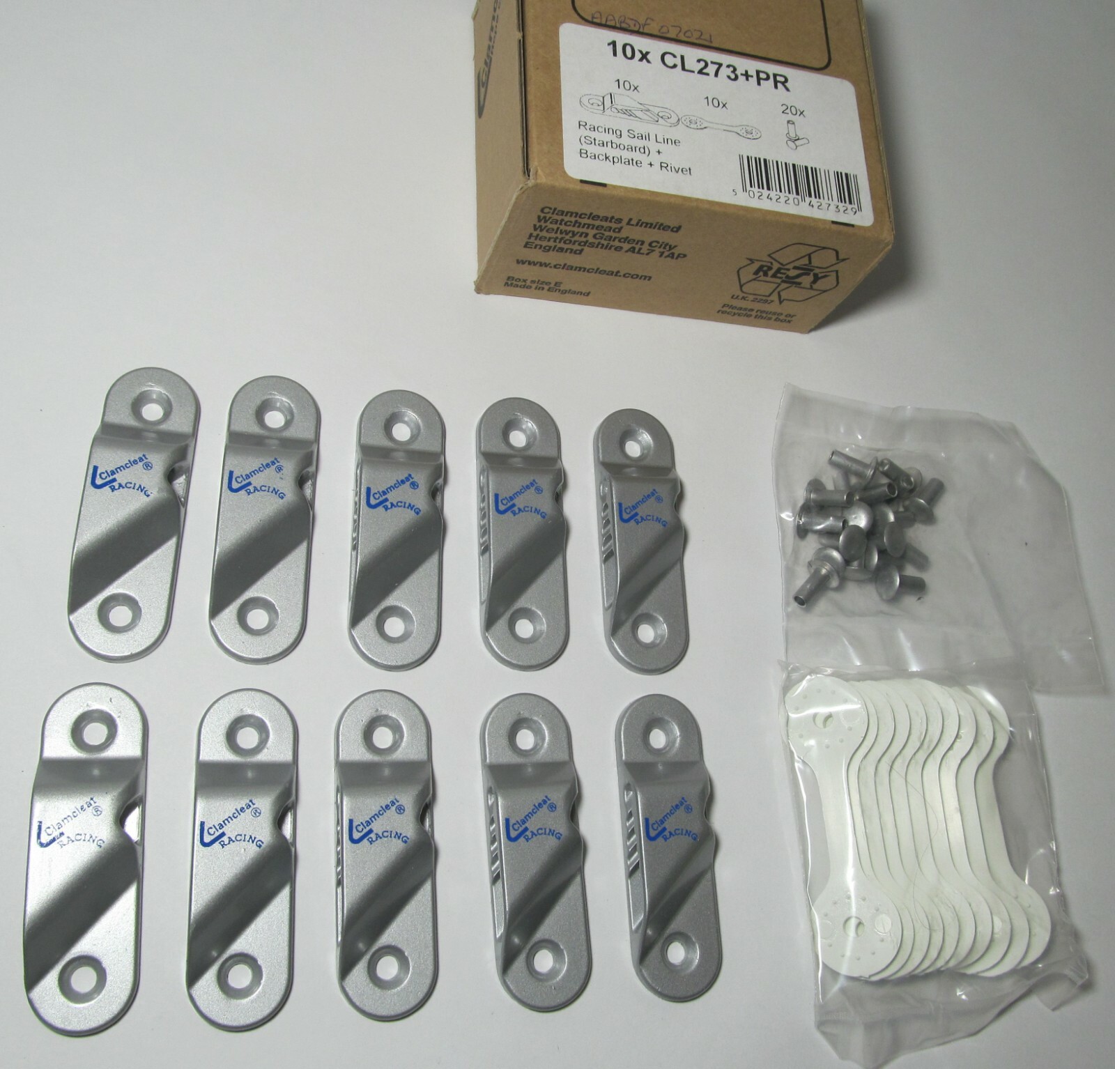 10-PACK NEW CLAMCLEAT CL273 SAILBOAT RACING SAIL LINE CAM CLEATS STARBOARD