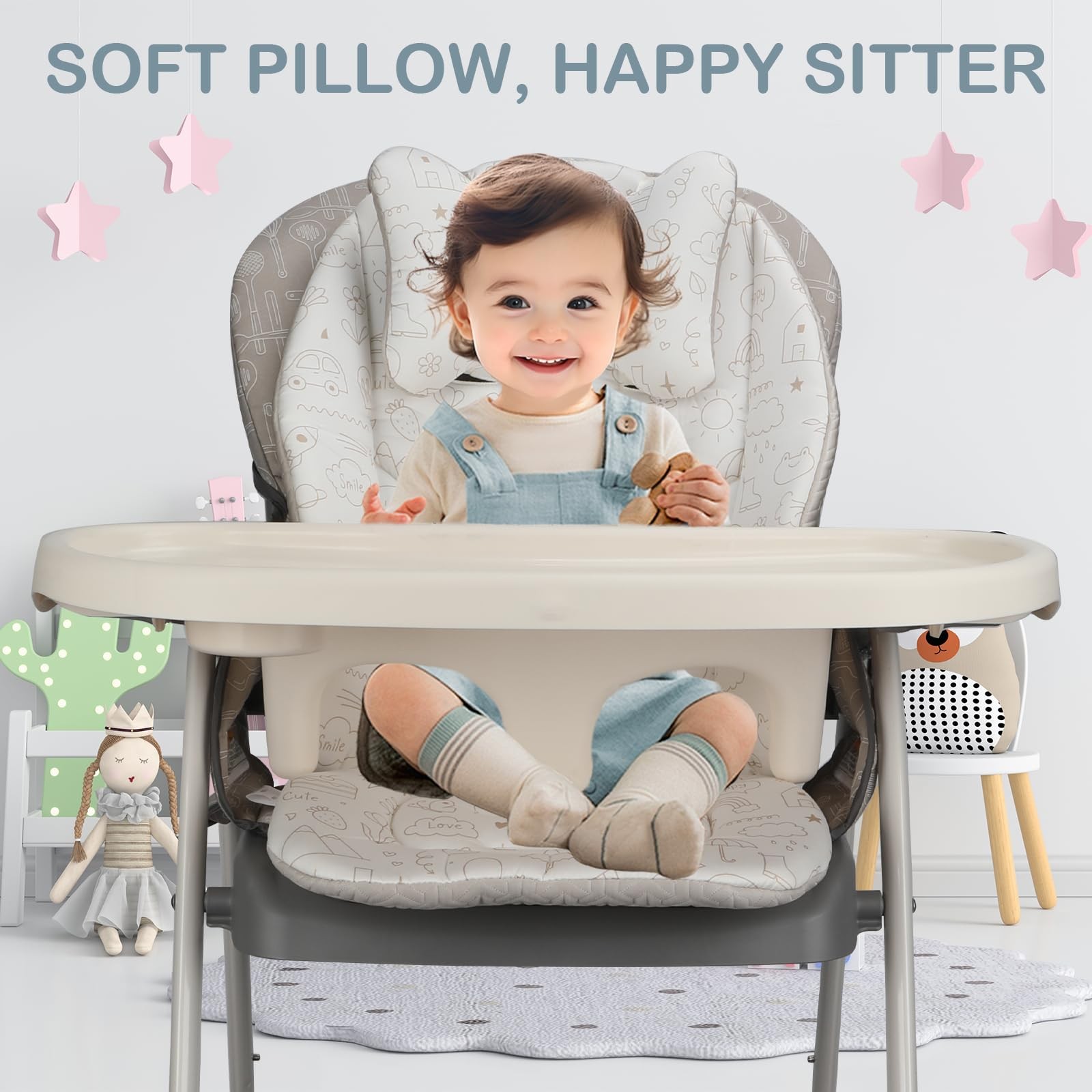High Chair Cover Compatible with Graco - Detachable & Machine Washable, Soft ...