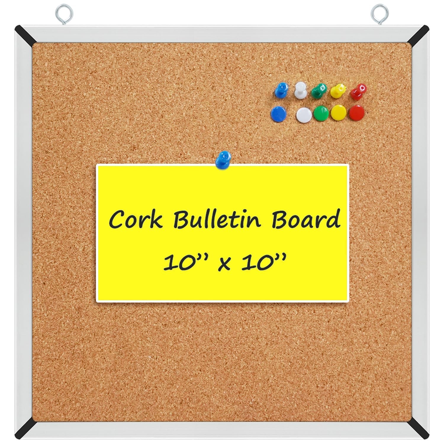 Cork Board Small Set - Notice Corkboard 10 10 x 10 inches, 10x10"