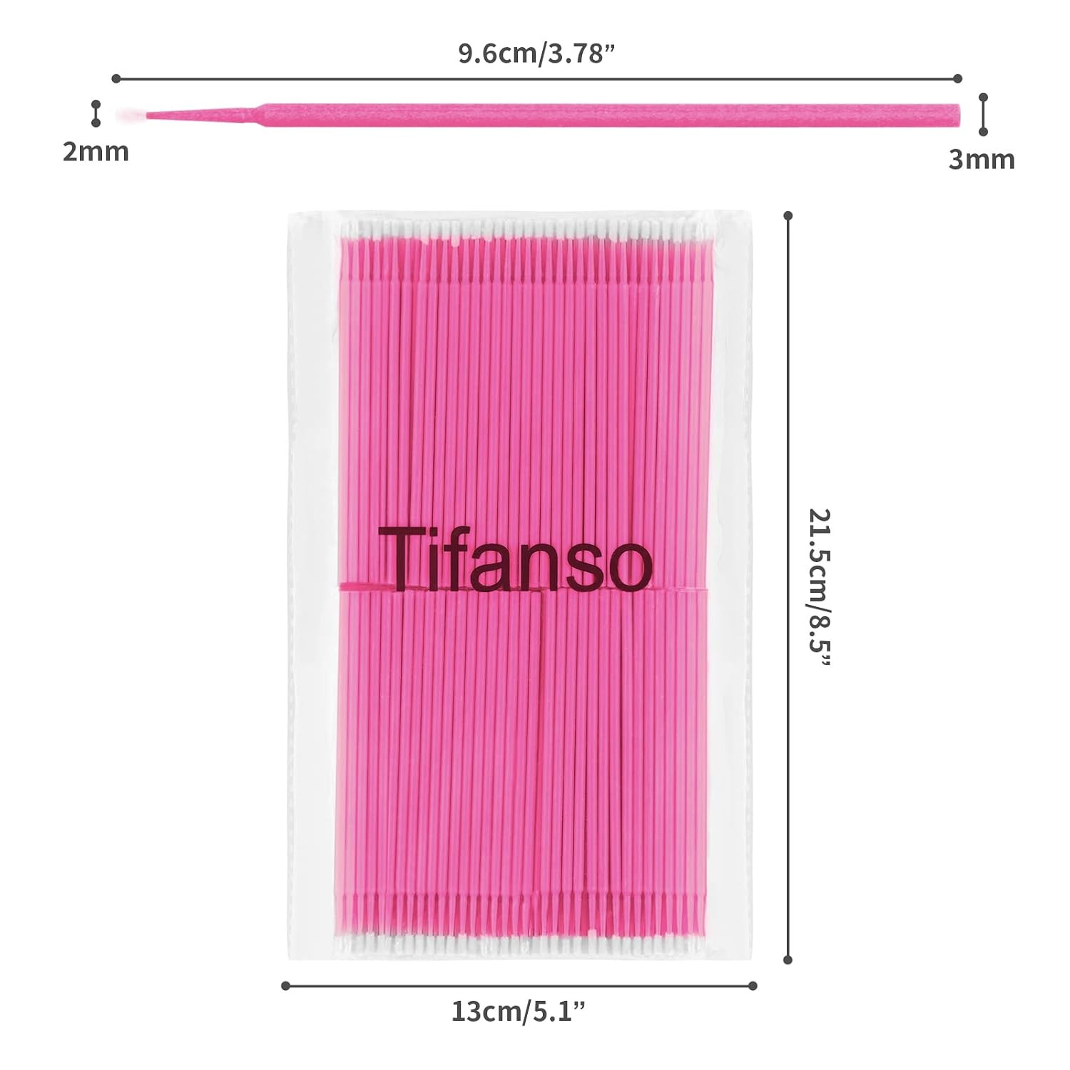 400PCS Micro Cotton Swabs, Disposable Eyelash Microswabs for Eyelash Extensions,