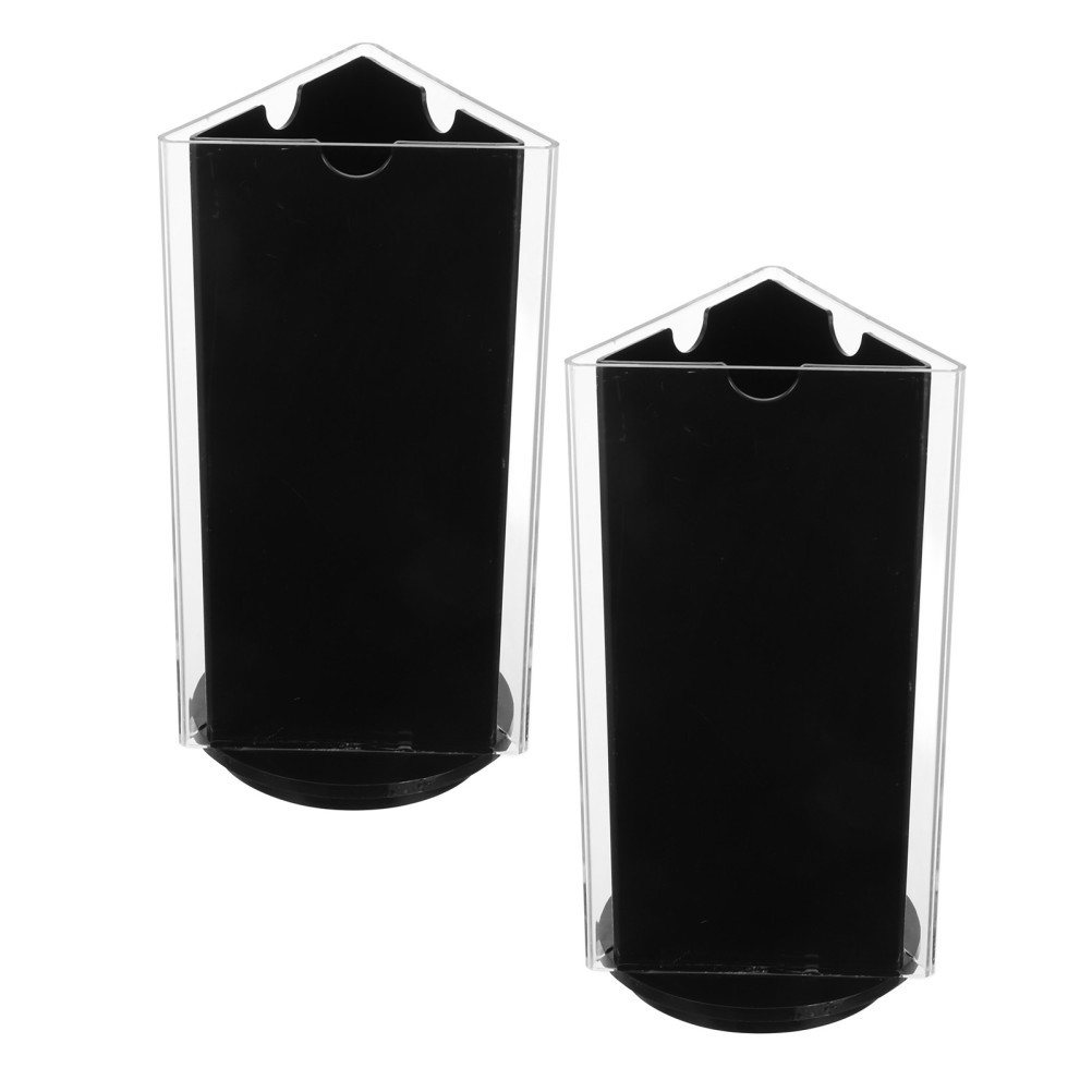 2pcs 3 Sided Rotating Sign Holder - Acrylic Menu Display Stand with Revolving