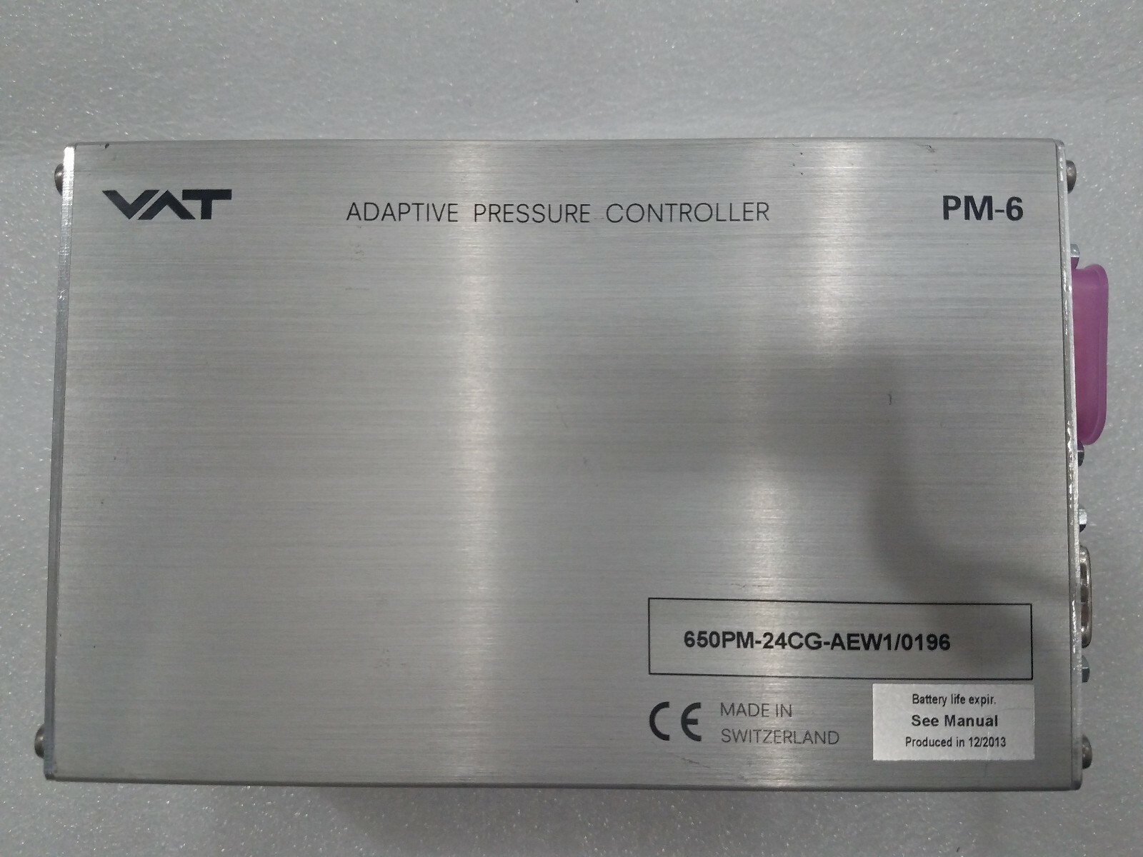 VAT Adaptive Pressure Controller PM6 650PM-24CG-AEW1/0196, used.