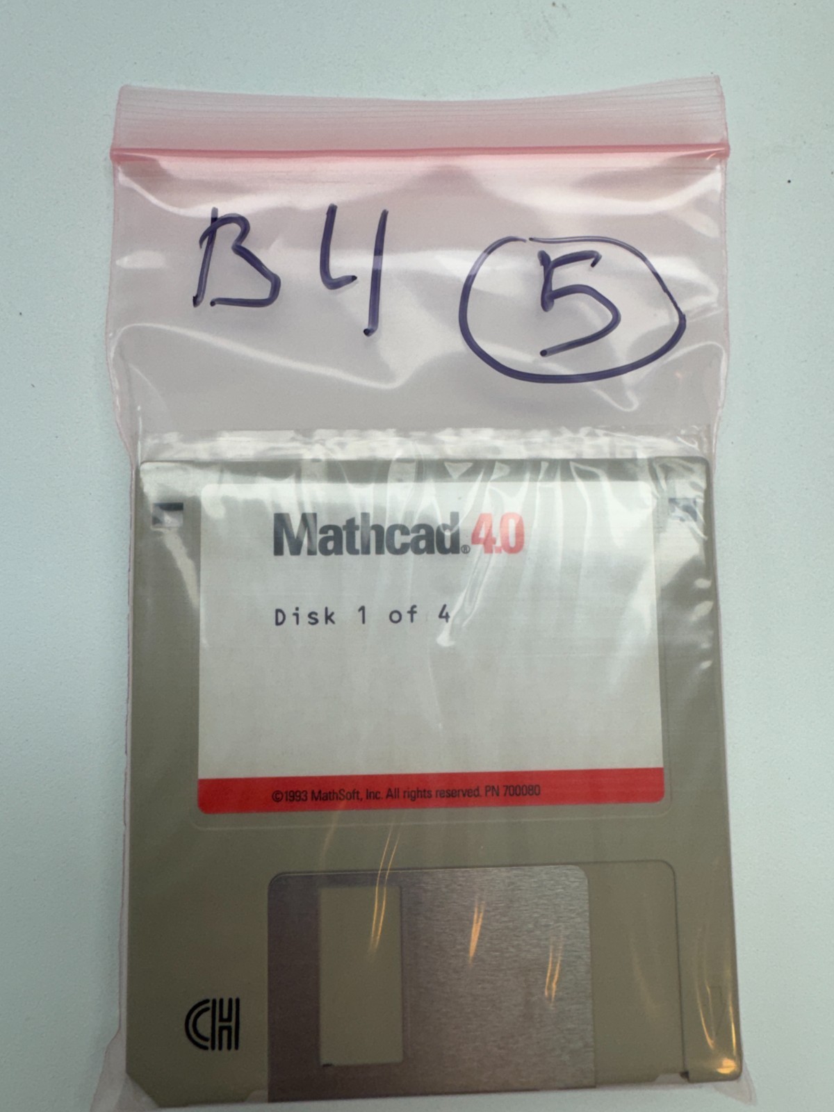Mathcad 4.0 Vintage 3.5" Floppy Disks Set 1-4 MathSoft 1993 PC Software Sealed
