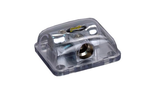 Stinger SPD512 Chrome Distribution Block (3) 1/0 Ga Inputs / Outputs (T-Block)