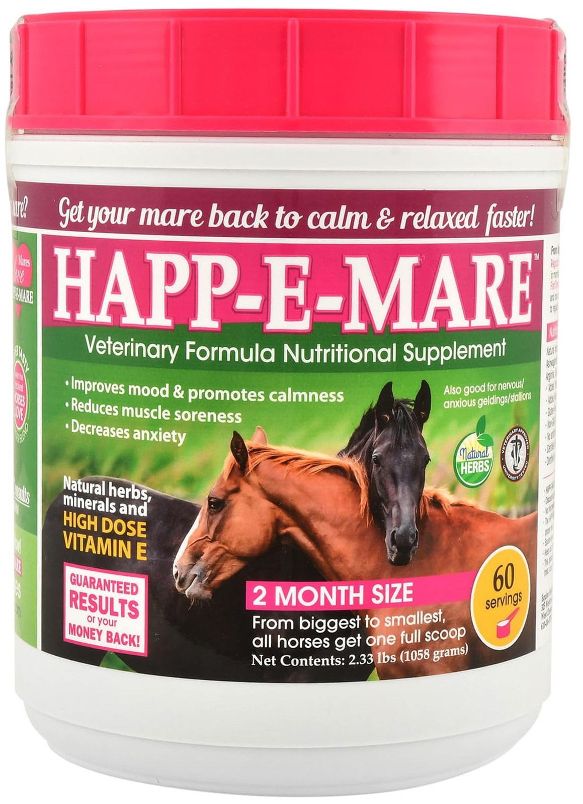 HAPP-E-MARE Equine Calming Supplement for Mares, Supports Balanced Behavior, ...