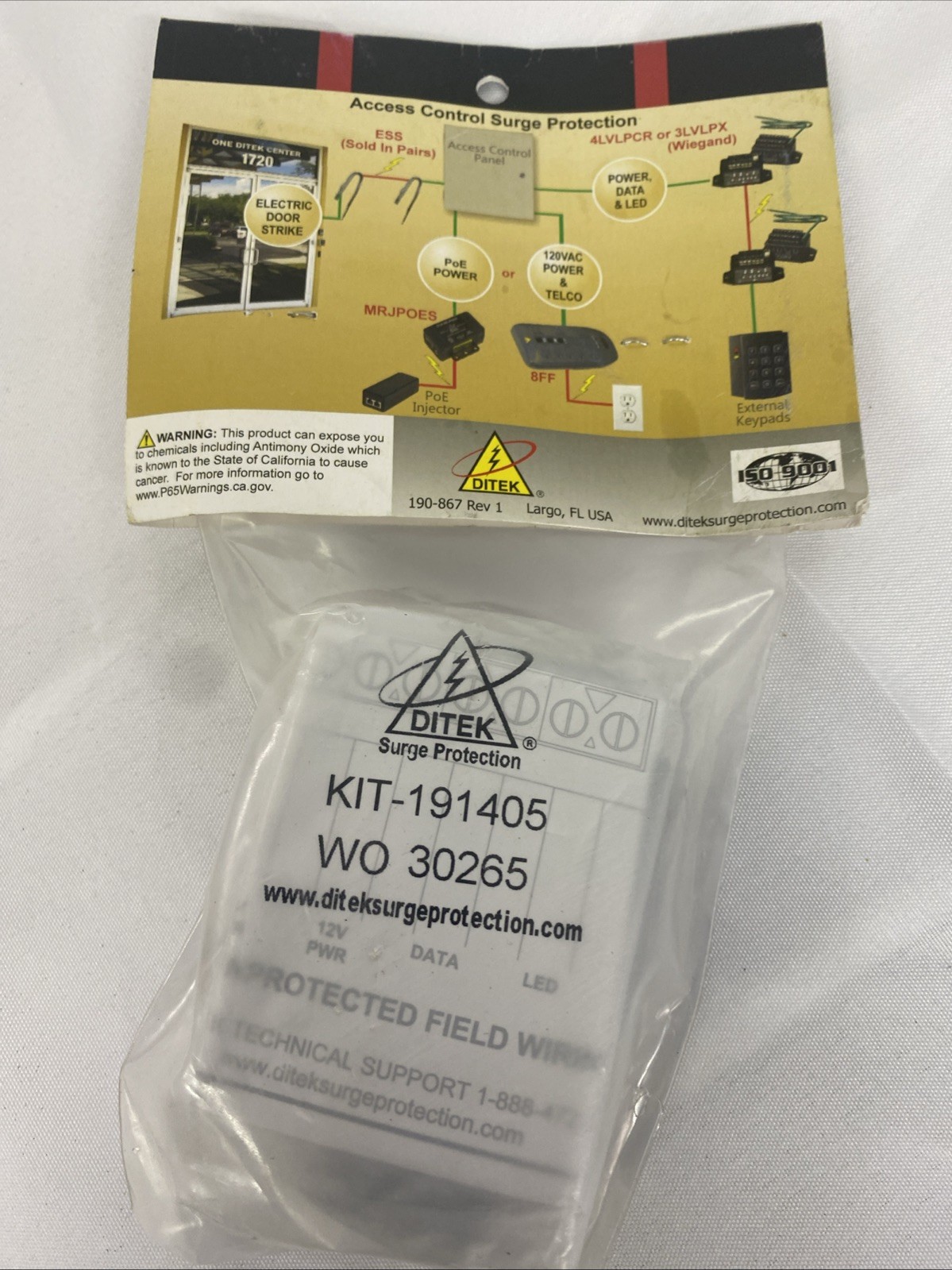 DITEK DTK-4LVLPCR Card Reader Surge Protection