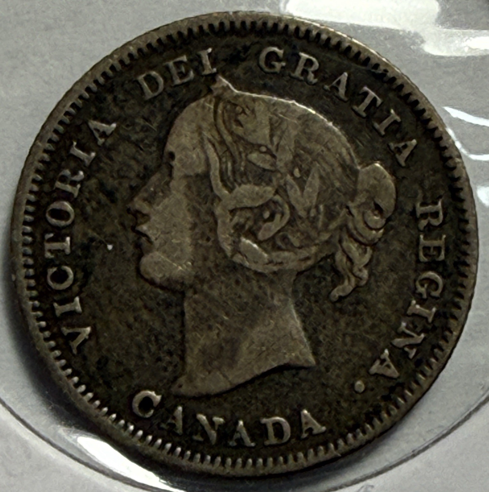 1901 Canada 5 Cents Silver - Free Shipping - (3-3)