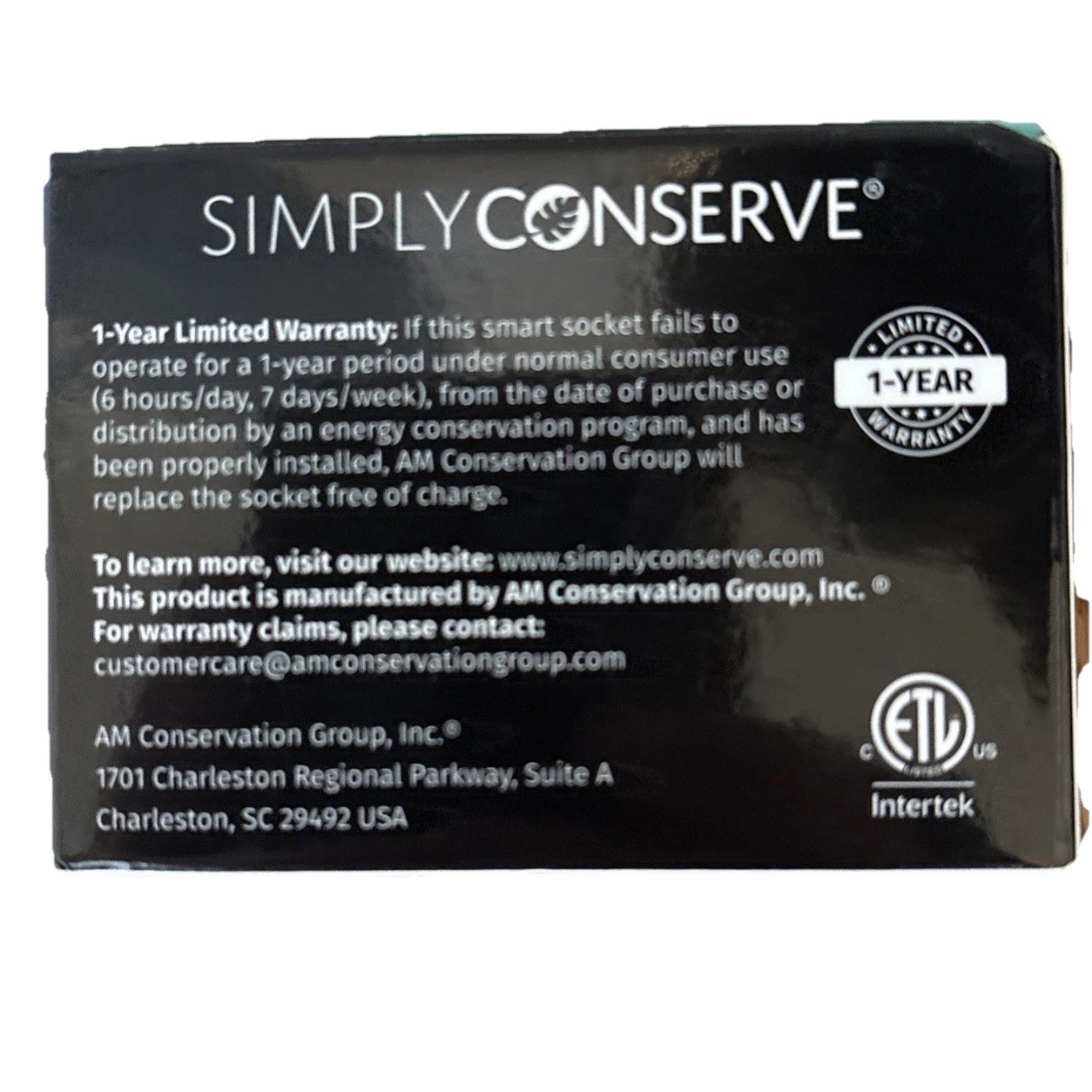 NIB Simply Conserve WiFi & BLE Enabled Smart Socket Works w/Alexa & Google