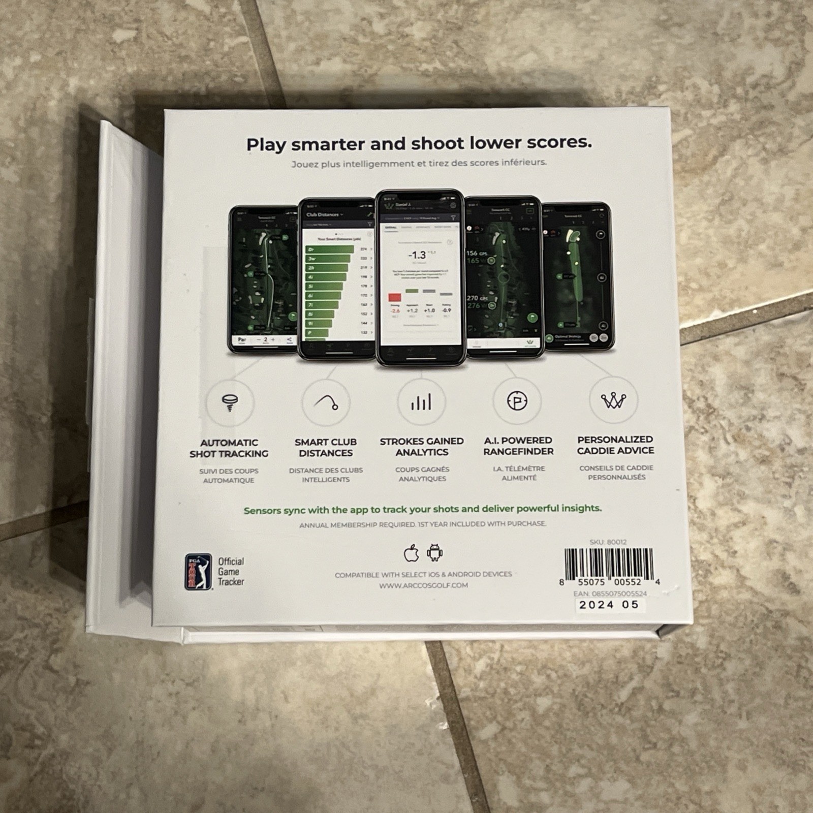 Arccos Golf Smart Sensors Gen 3+, 14 Pack Automatic Shot Tracking GPS