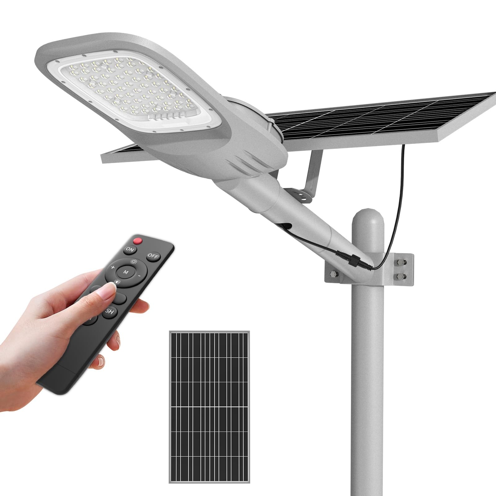 20000LM 6500K Solar Street Outdoor Flood Light – 40000mAh Battery, IP67 45W S...