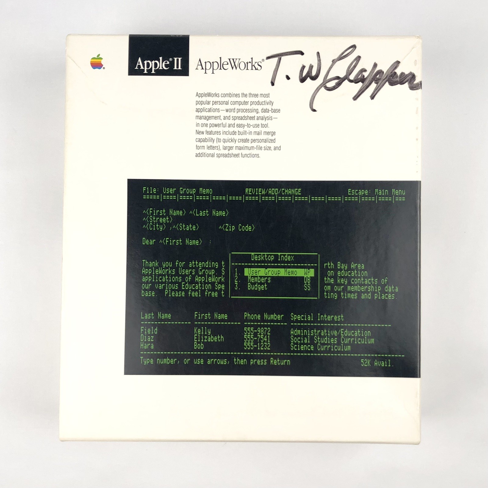 1980s Apple II Appleworks Software & Manuals (Incomplete)