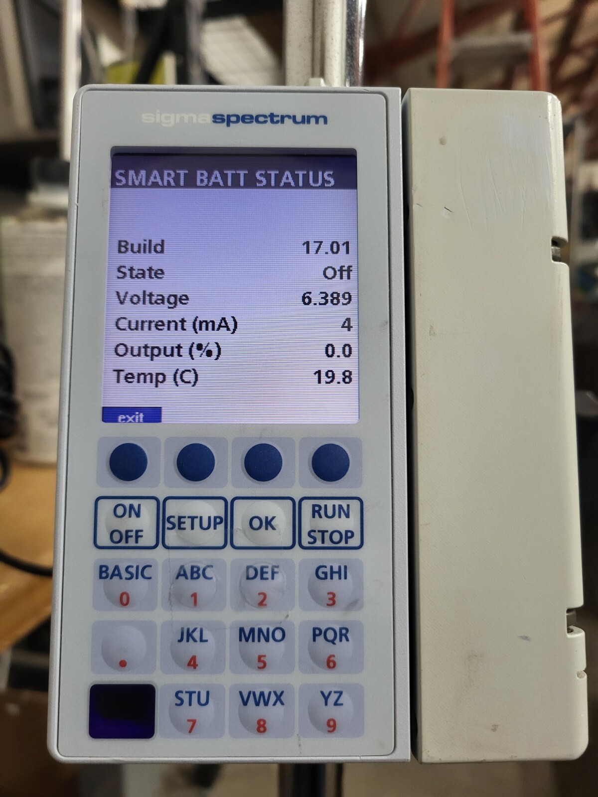 BAXTER SIGMA SPECTRUM PUMP SOFTWARE VERSION 6.05.13 w/ New BATTERY (No Antenna)