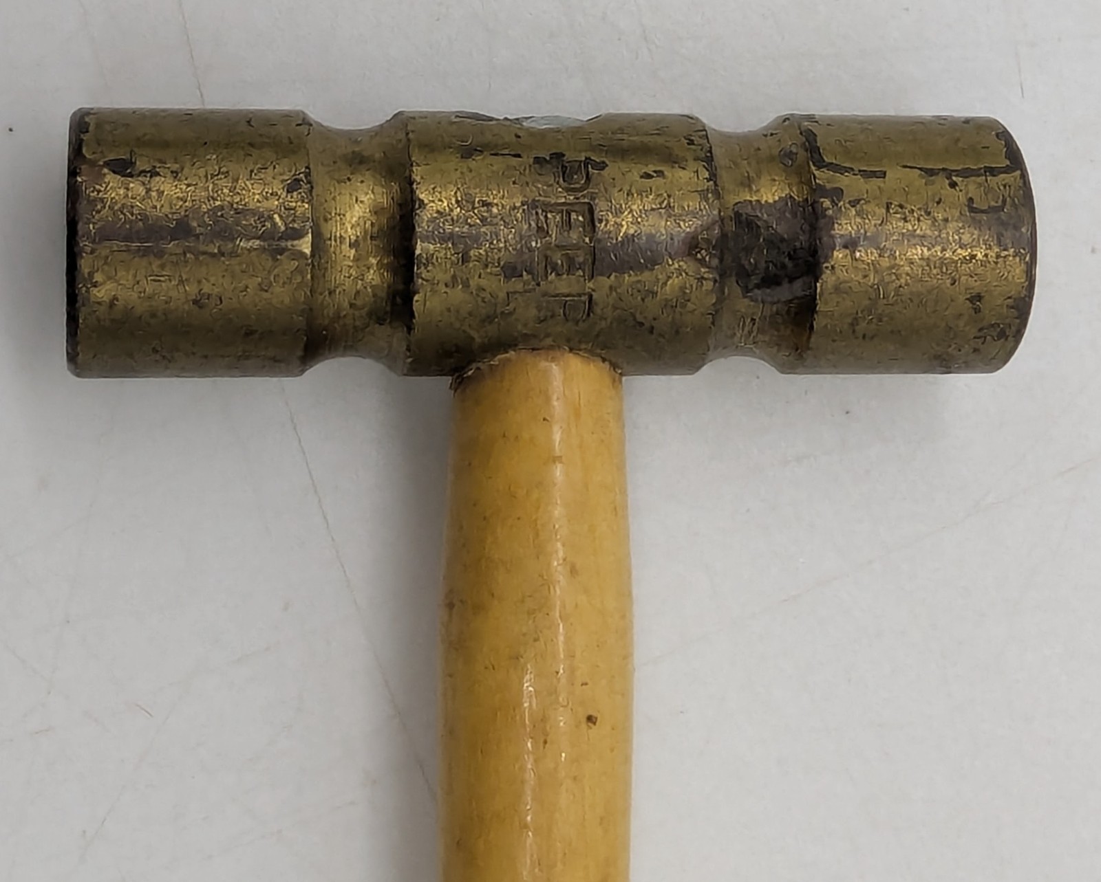 Vtg Peer Brass Hammer Small Tiny Jeweler - 2.9 Oz including handle