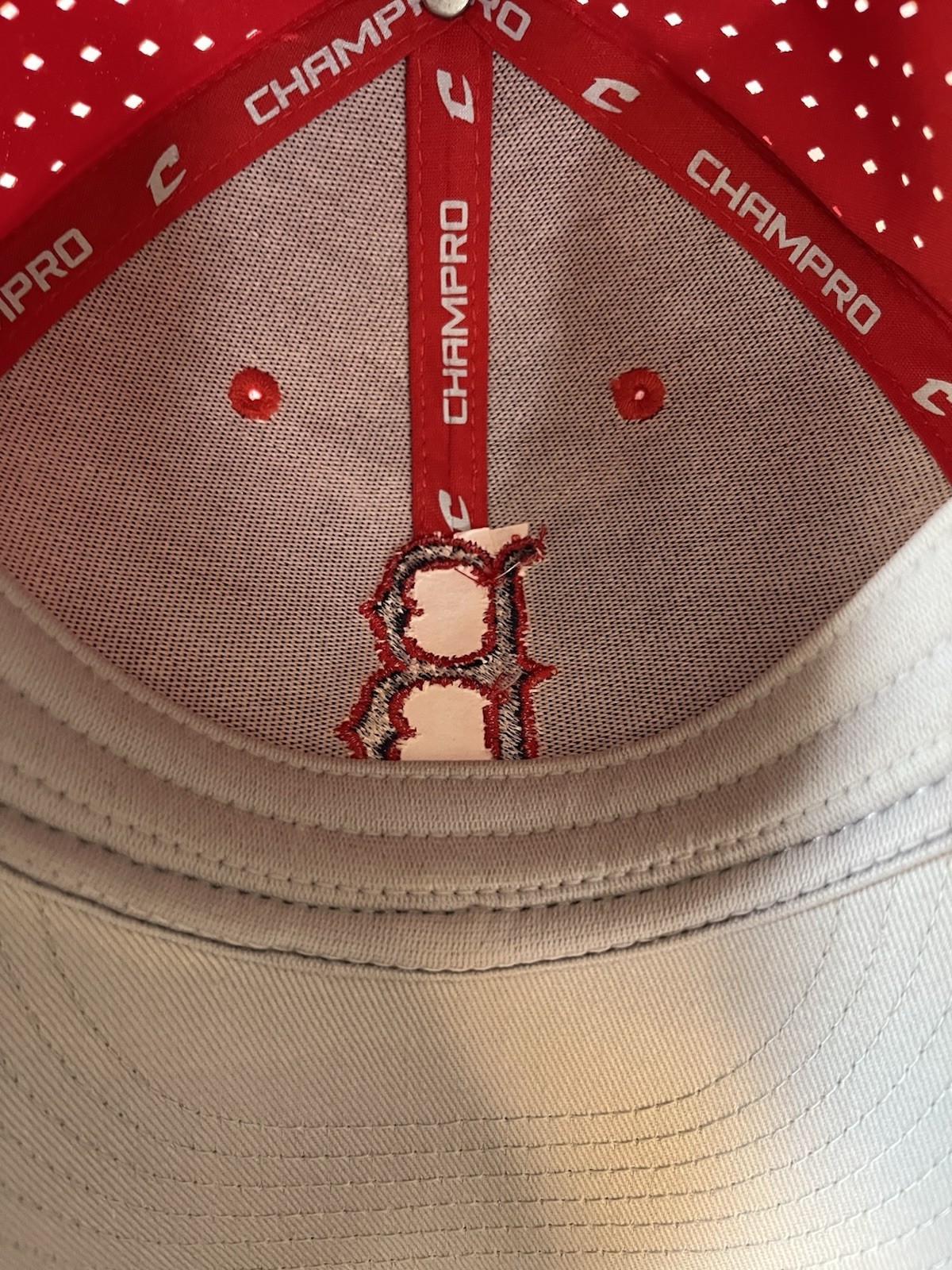 Champro HC7 L-XL Low Profile Boston Baseball Cap Cfit Red