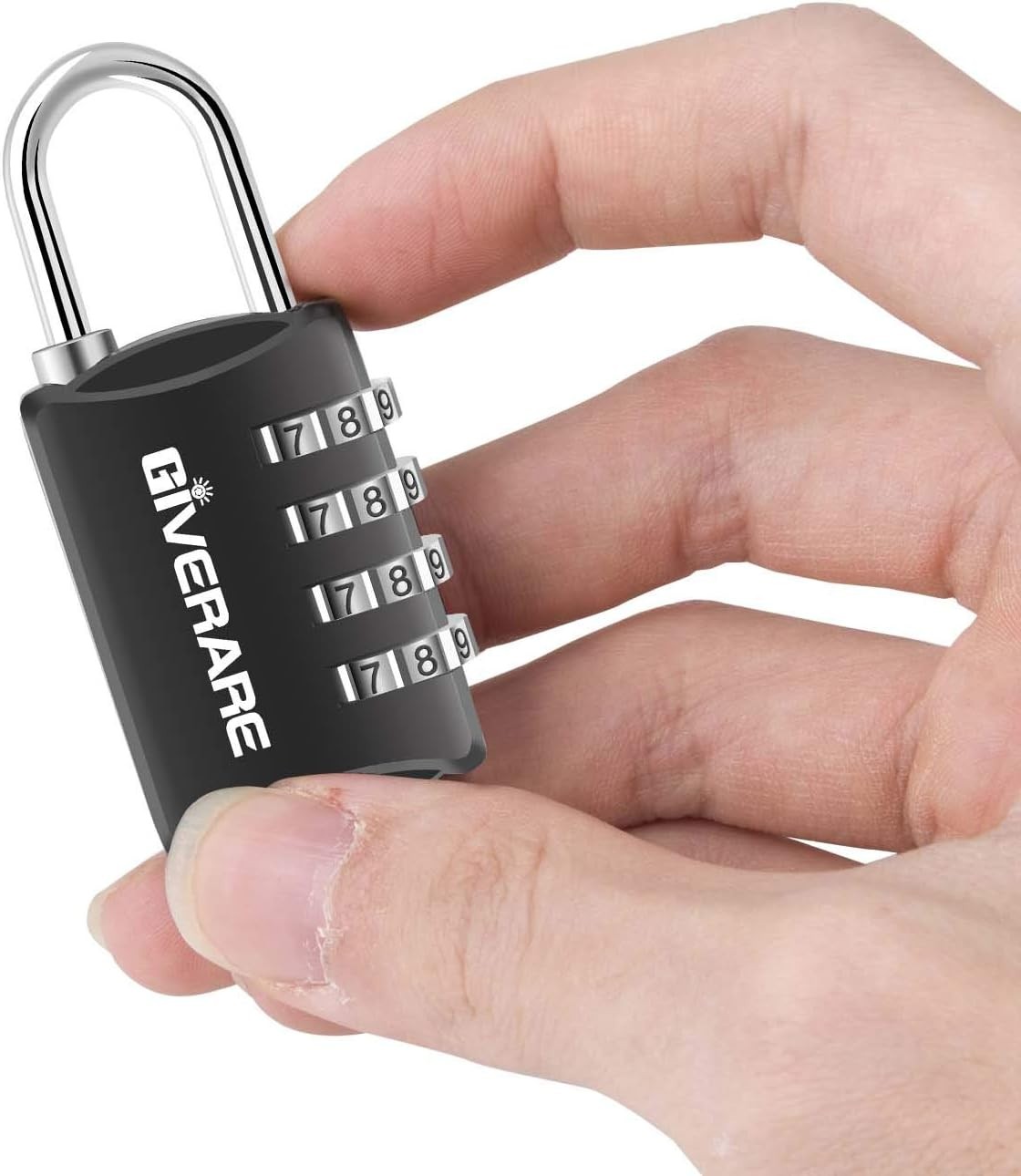 GIVERARE 4 Pack Combination Lock, 4-Digit Padlock Keyless, Resettable Black