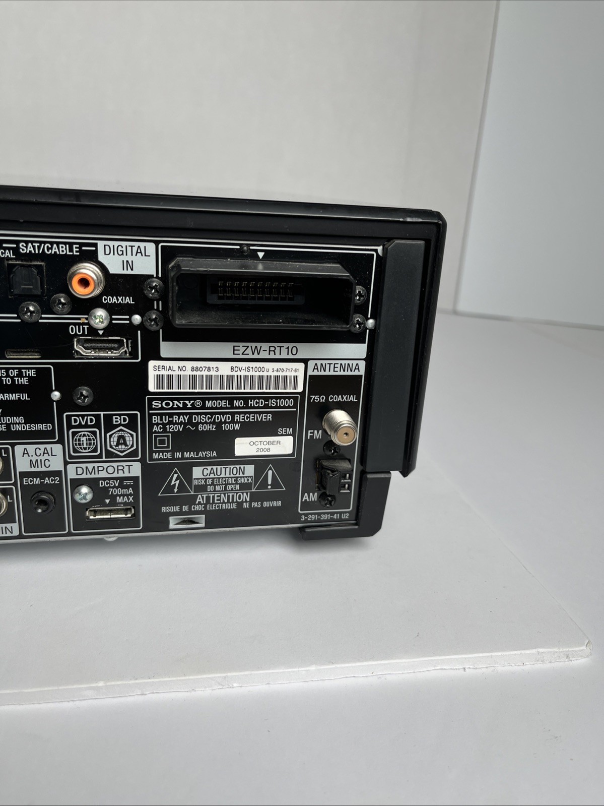 Sony S-Master Digital Amplifier HCD-IS1000 Blu-Ray Player - UNTESTED May Work