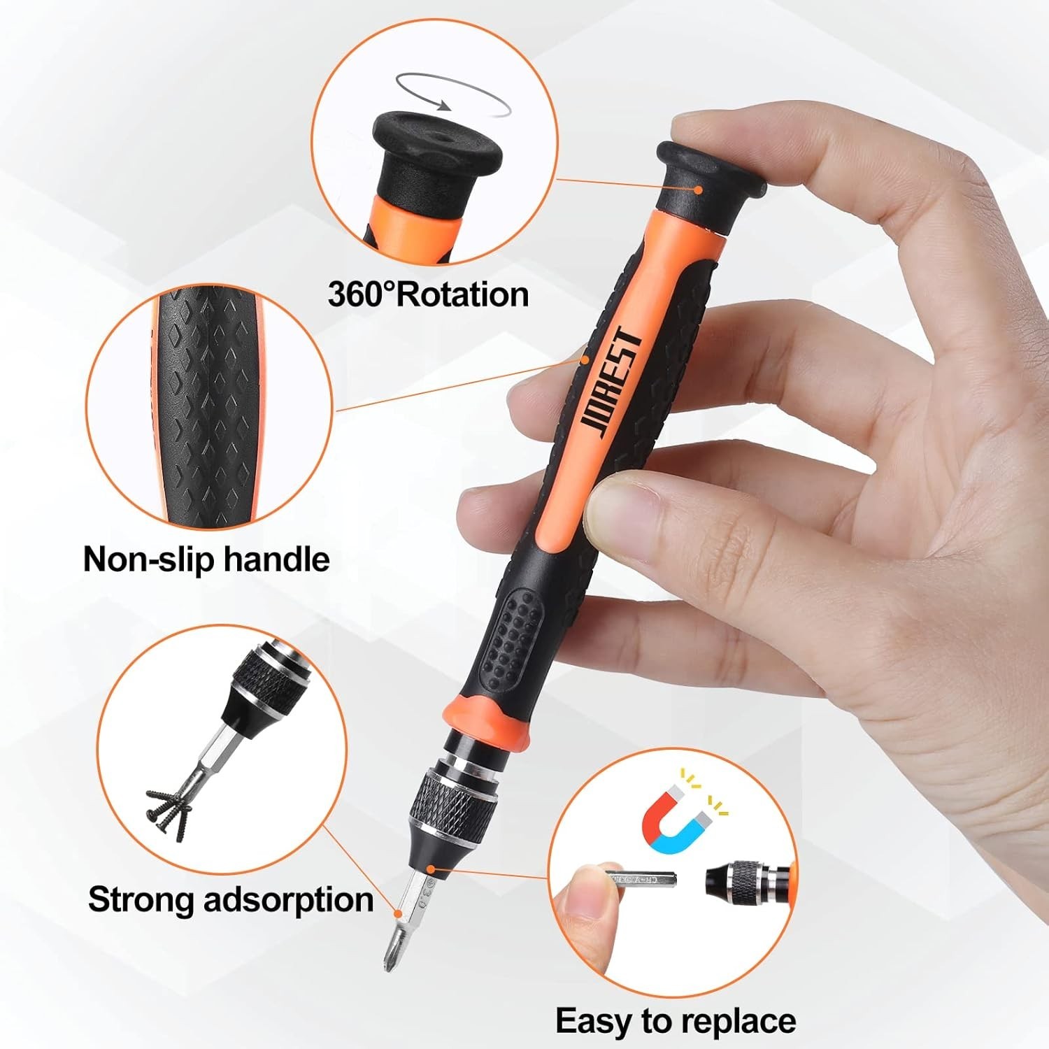 JOREST 24-Piece Precision Screwdriver Set with Torx, Tri-Wing & Pentalobe Bits