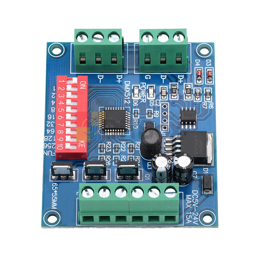 Decoder DMX512 3 Channel RGBW Controller Board LED Stage Lighting CMOS Output