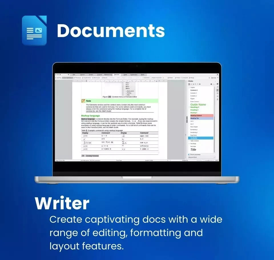 LibreOffice Software Suite for Windows ~ Word Process, Home Student Business CD