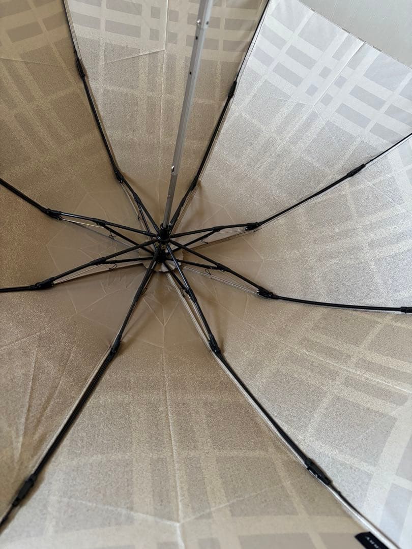 Burberry Folding Umbrella Beige Check Pattern Polyester One Size Japan Unused