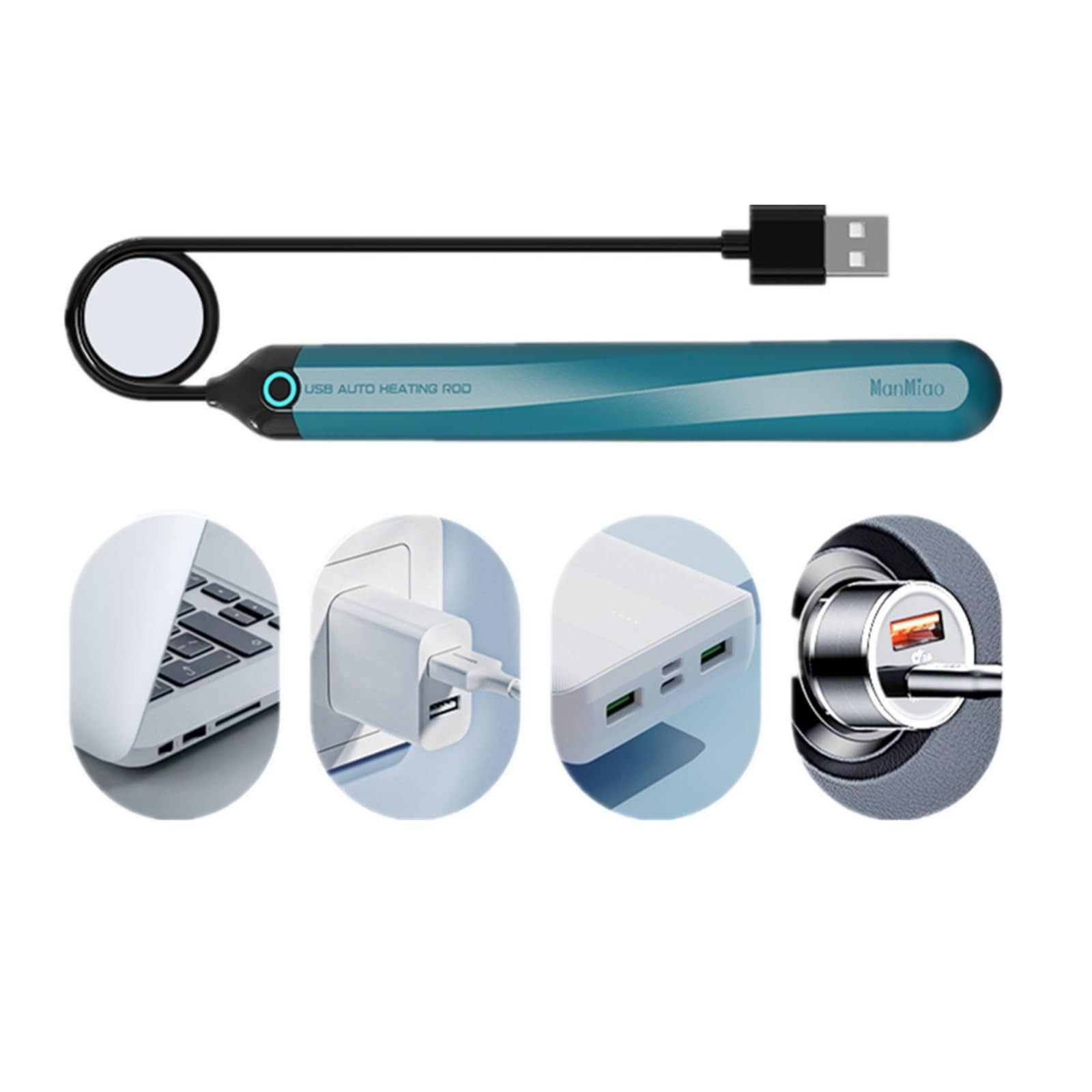 USB Space Heater Stick Pad Automatic Temperature Control 46℃ Heating Uniform ...