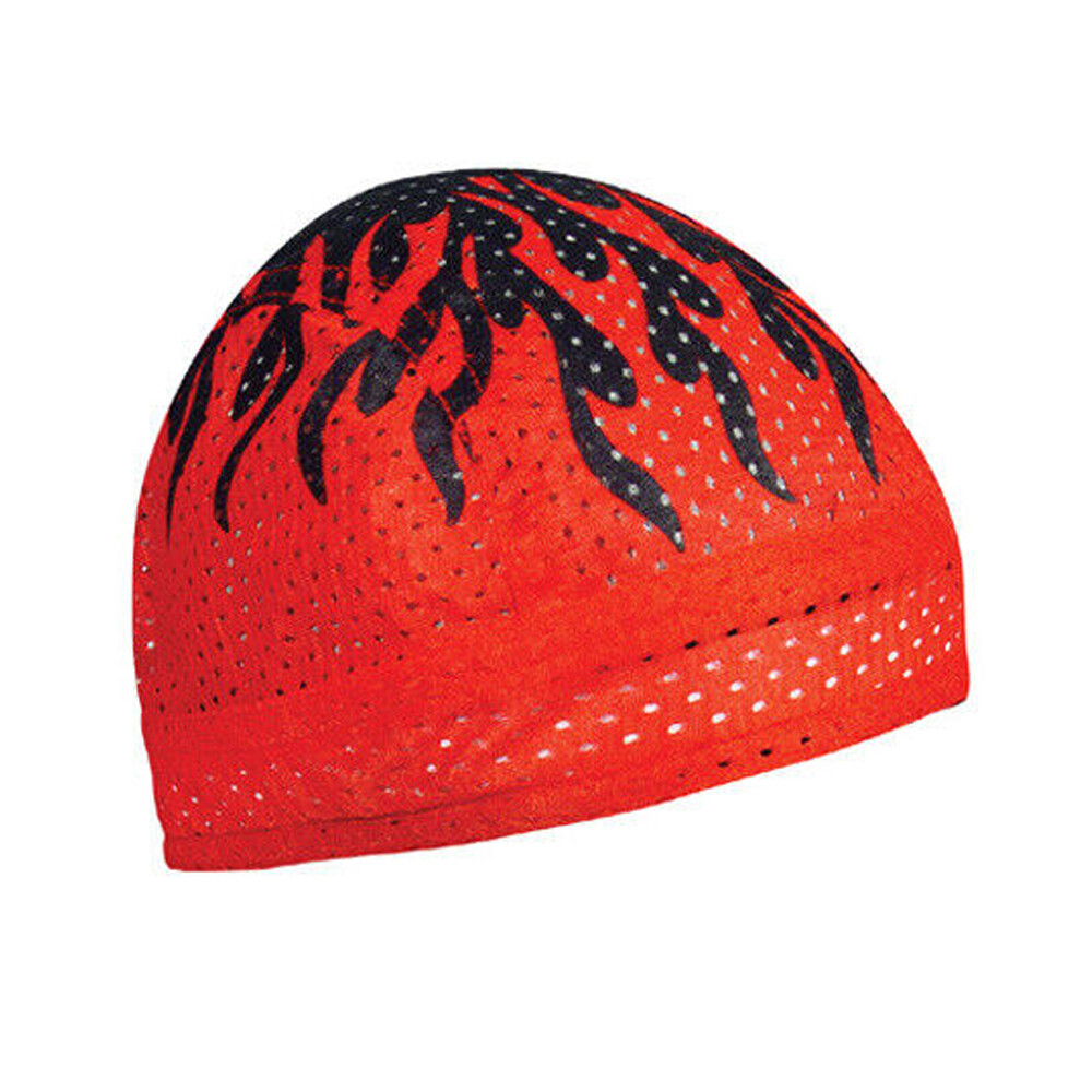 Zan Headgear Vented Mesh Red Flames Flydanna
