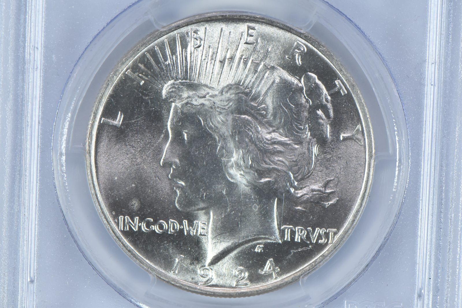 1924 Peace Silver Dollar MS64 PCGS Blue Label