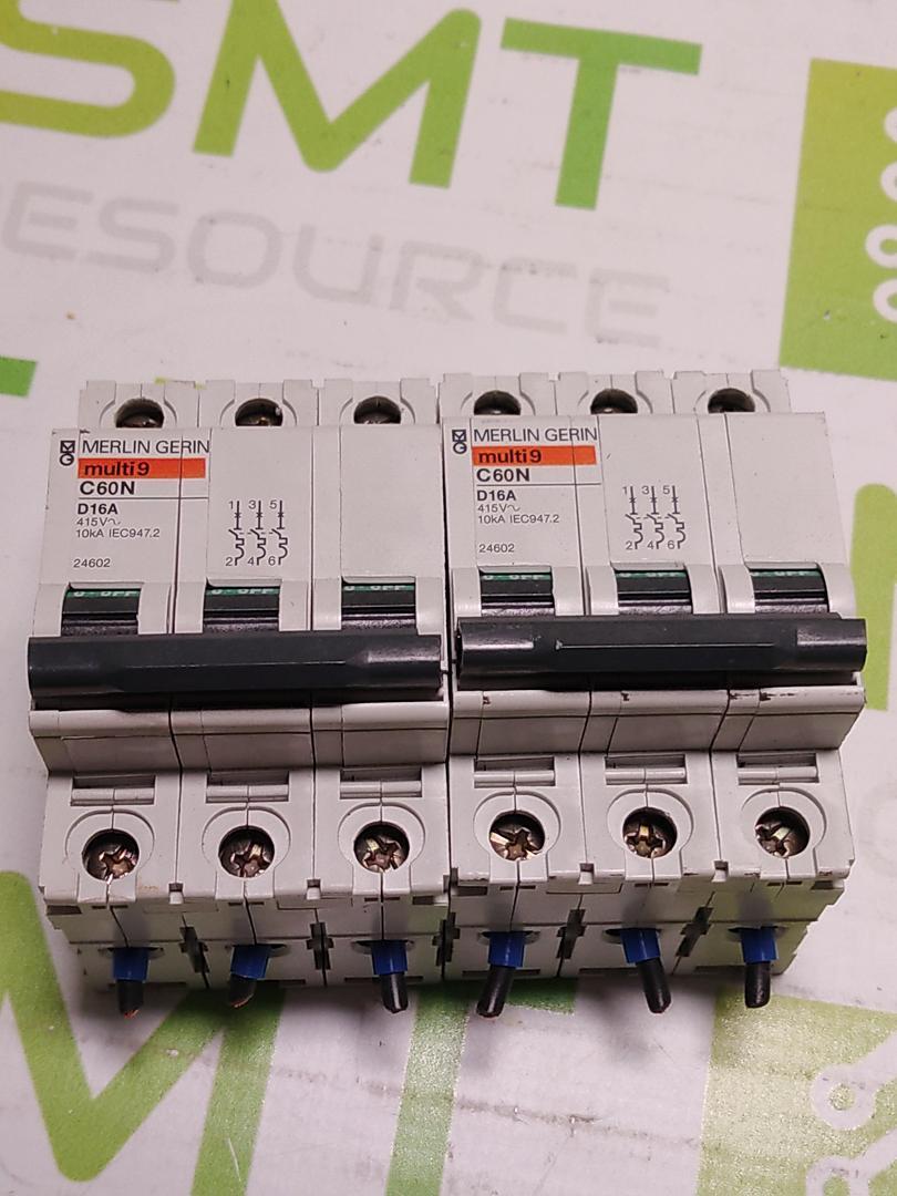 MERLIN GERIN MULTI9 C60N D16A 3 POLE CIRCUIT BREAKER 24602