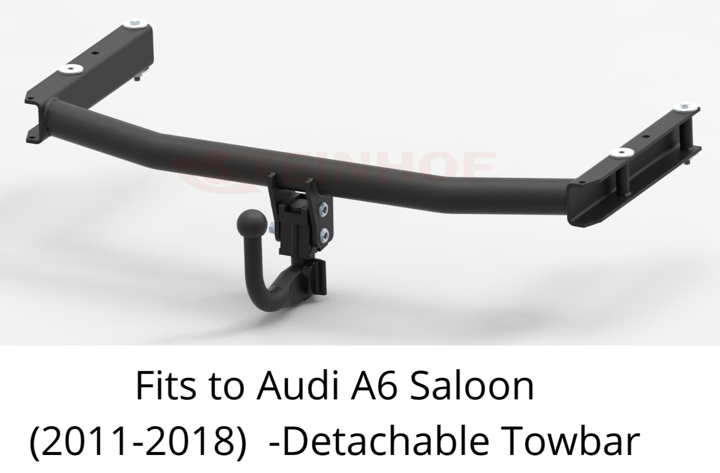DETACHABLE Tow Bar For Audi A6 Saloon (2011-2018) & 13 Pin Bypass Relay - A099