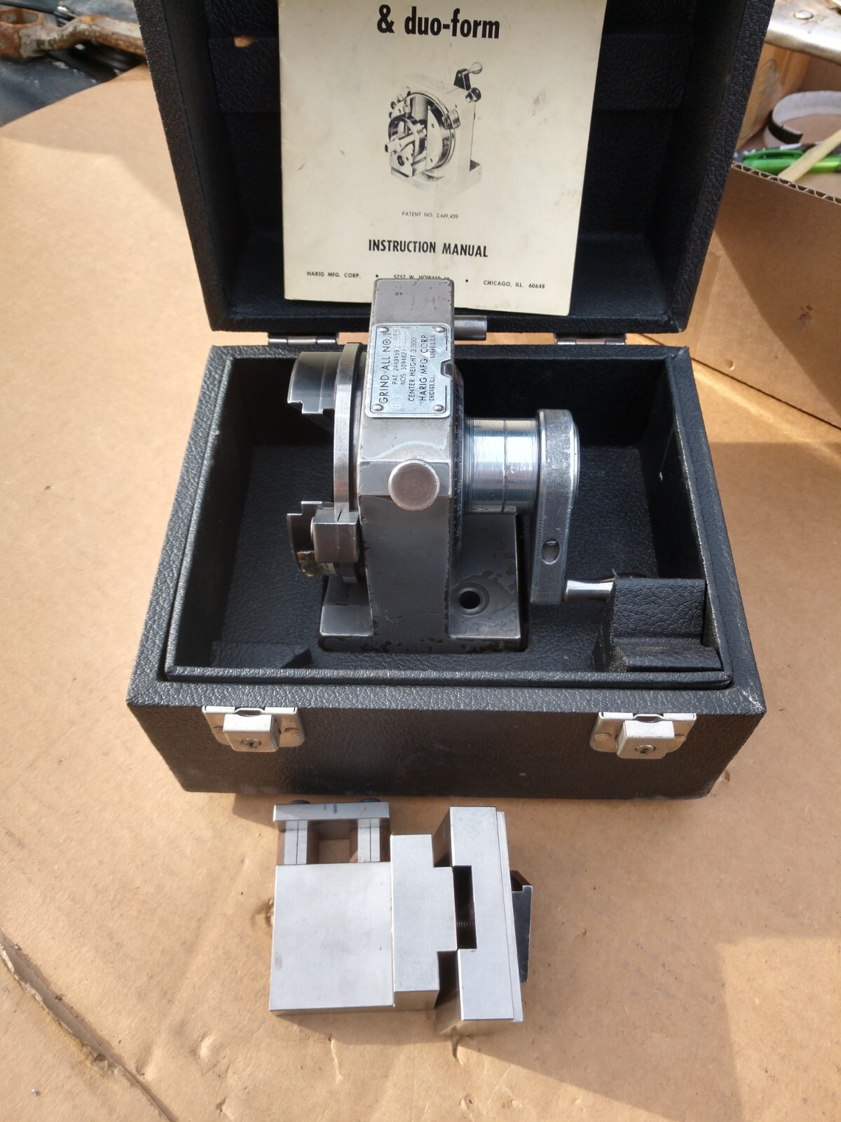 HARIG GRIND ALL No. 1 GRINDING FIXTURE in case
