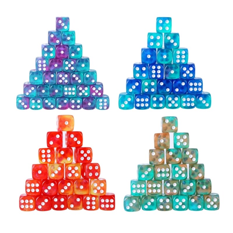 Game Playings Square Block Math Teaching Educational Toy Dices Set Acrylic Dices