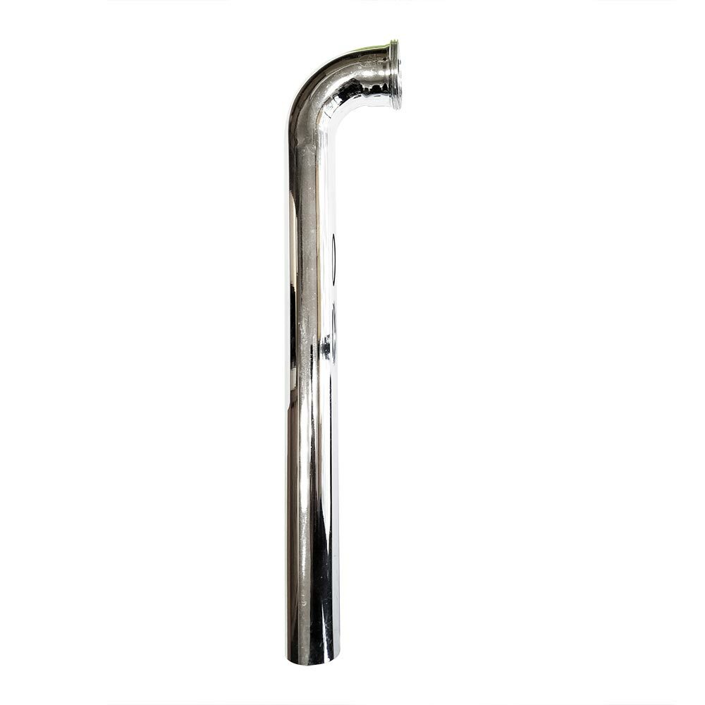 22 Gauge 1-1/2" x 15" Chrome Plated Brass Waste Bend Slip Joint Connection
