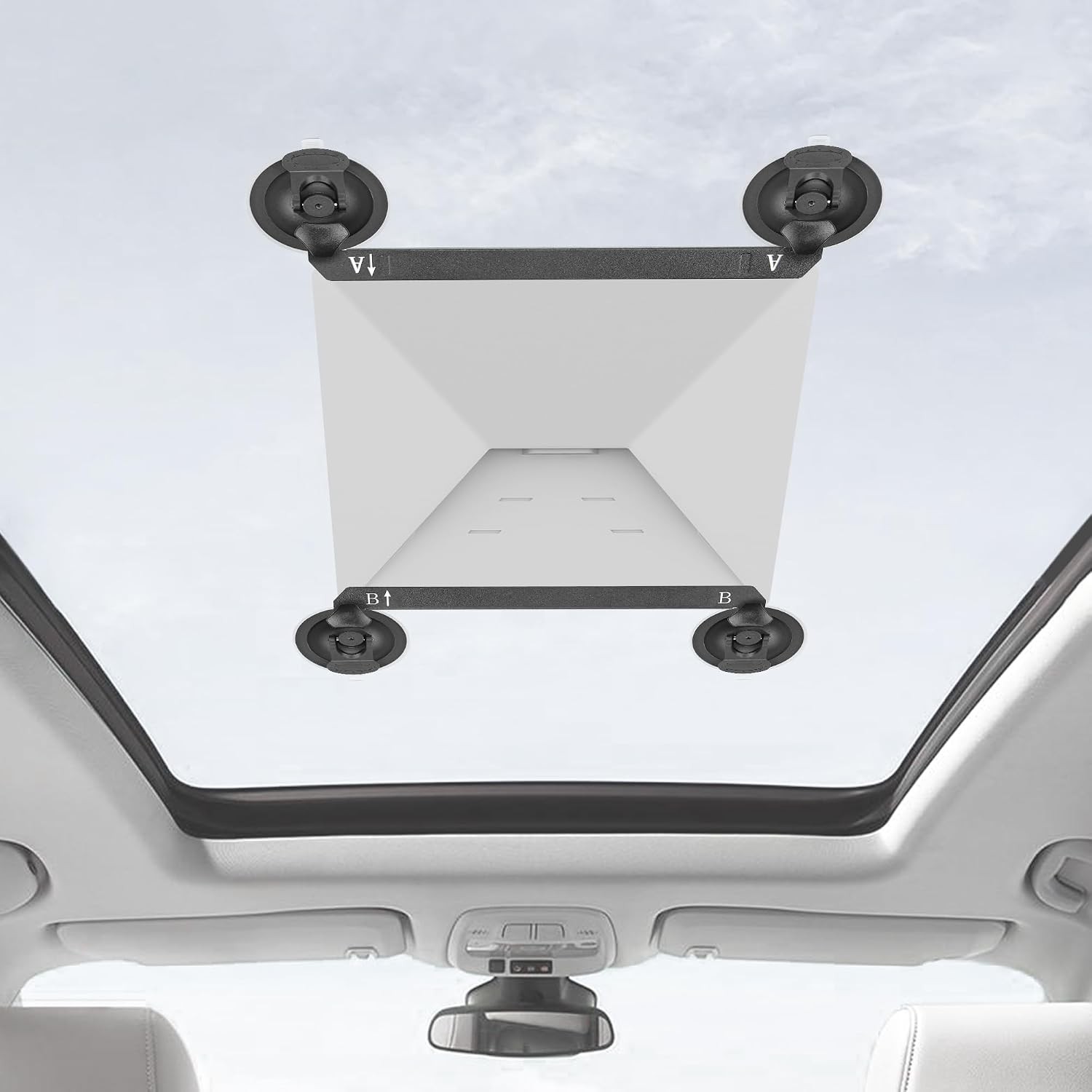 Black Starlink Mini Suction Cup Car Mount Secure Phone Holder Mount Starlink