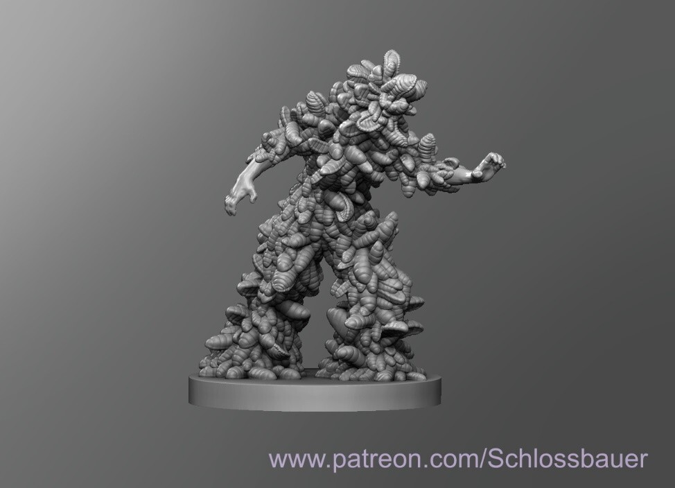 Leech Infested Swarm Insect Monster Manual 28mm Scale DND D&D Miniature SB