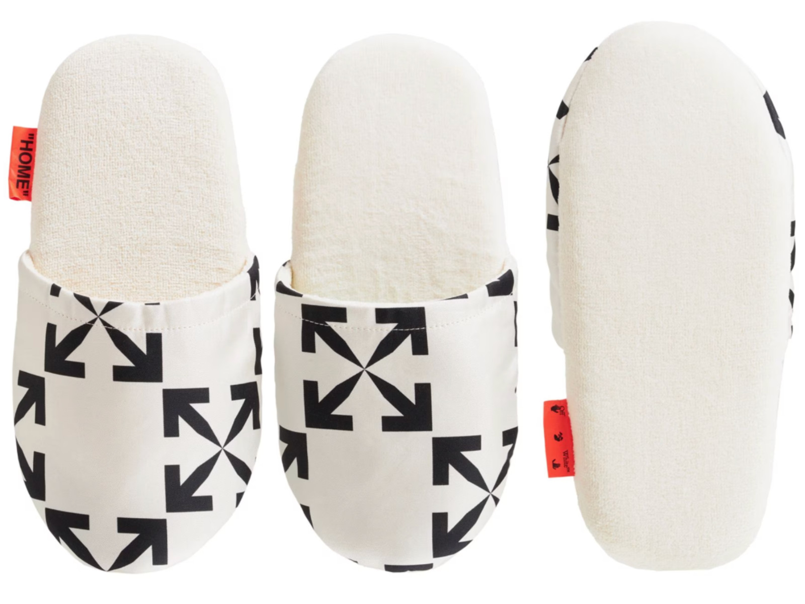 OFF-WHITE ARROW PATTERN SLIPPERS Mules Shoes Sneakers Sandals 36/38
