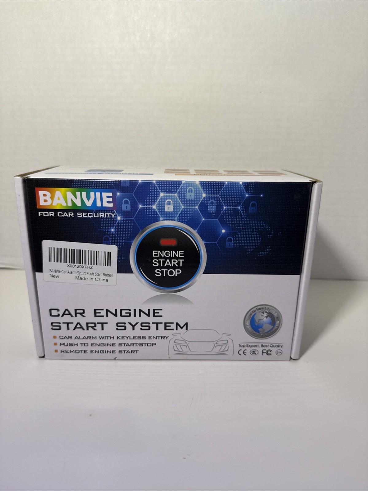 Banvie Car Alarm Engine Start System With Keyless Entry Open Box/Never Used