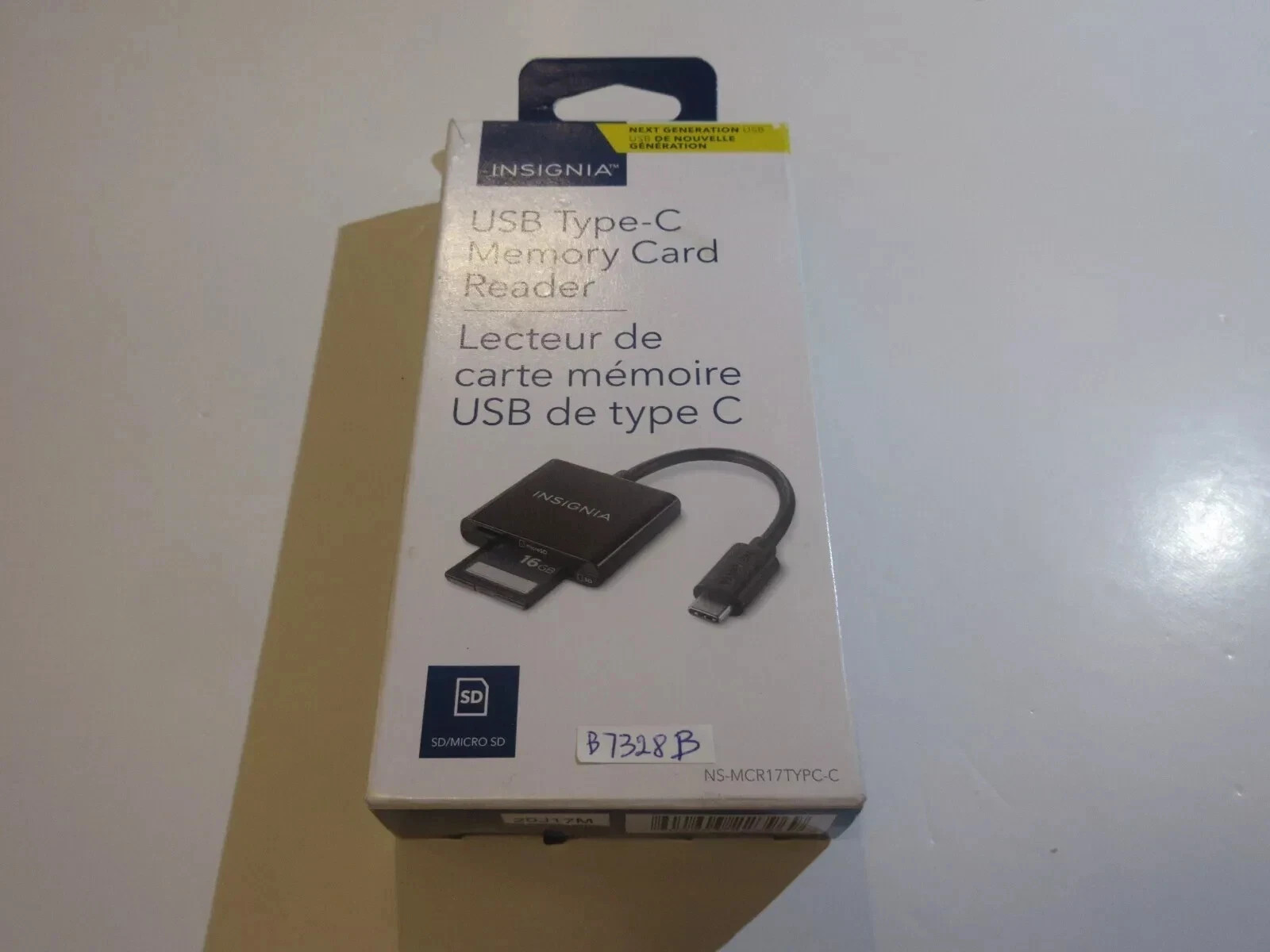 Insignia USB-C Male to MicroSD and Normal SD Memory Card Reader